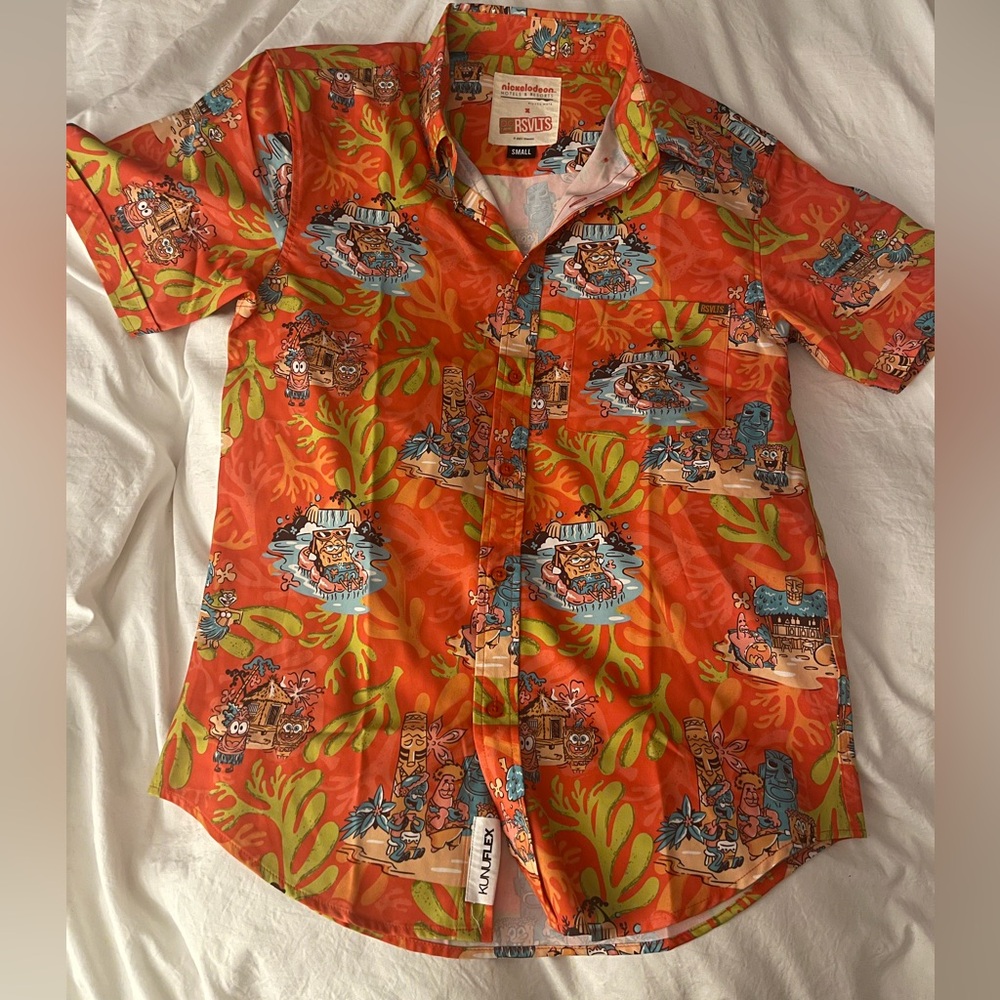 RSVLTS SpongeBob SquarePants Orange Short Sleeve Shirt